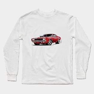 Red ClassicMuscle Car Long Sleeve T-Shirt